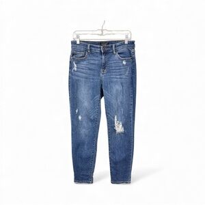 Judy Blue Slim Fit Jeans Size 5 27 Medium Blue Wash Distressed Stretchy